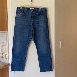 NWOT Levi’s wedge straight high rise